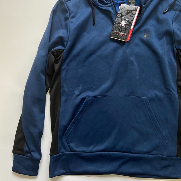 NWT SPYDER Mens ProWeb Active Sweatshirt Hoodie blue Size M SPM804RD - Picture 6 of 10